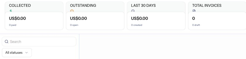 The Numi offer invoices records view showing customer invoice rows and payment status.