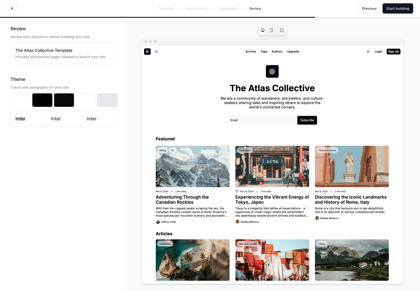 beehiiv generated website review