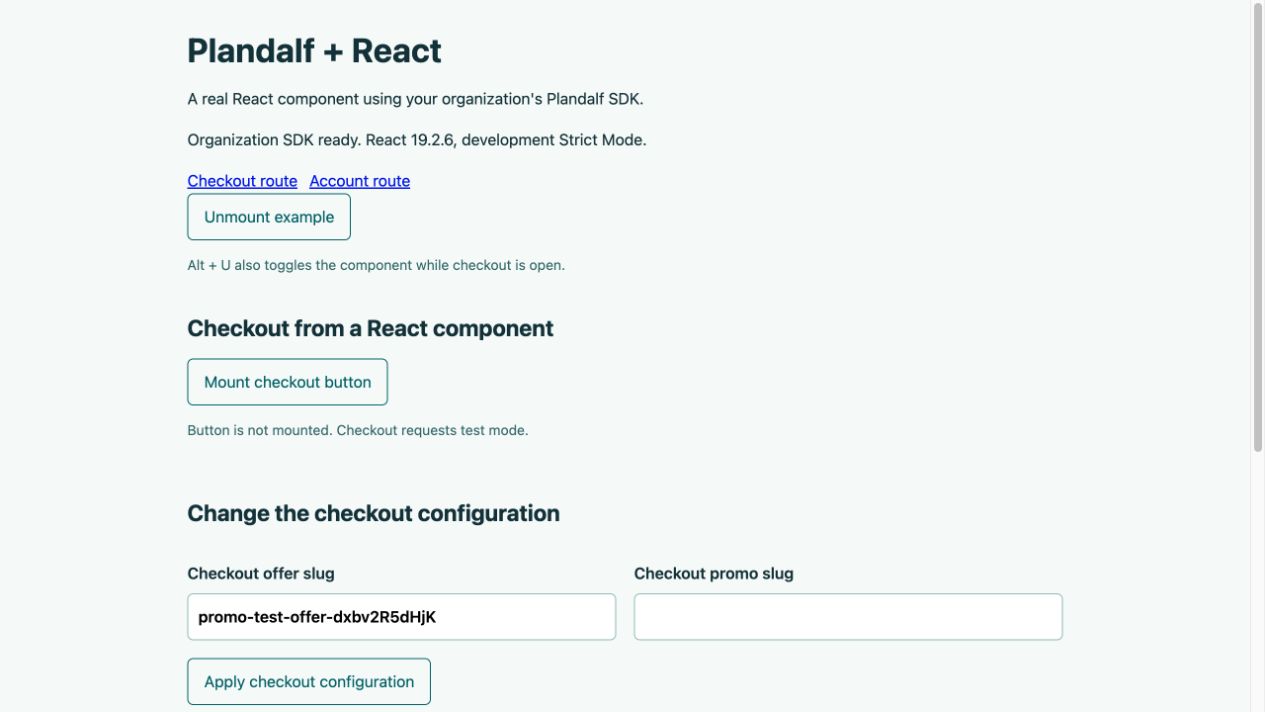 React fixture after the organization SDK becomes ready