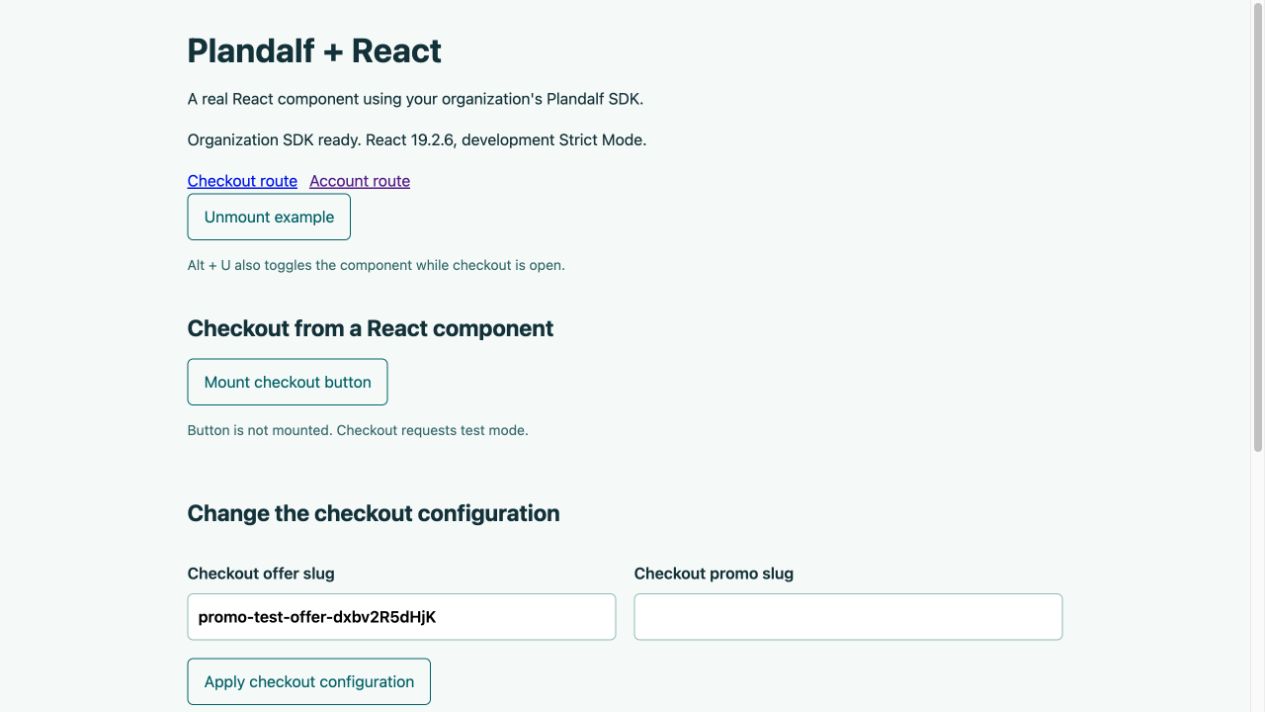 React checkout controls restored after browser Back