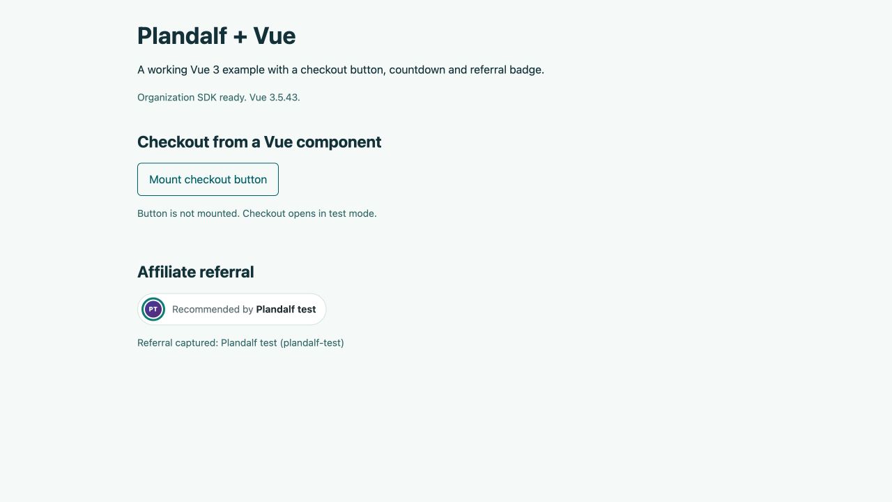 Vue checkout component with its button removed