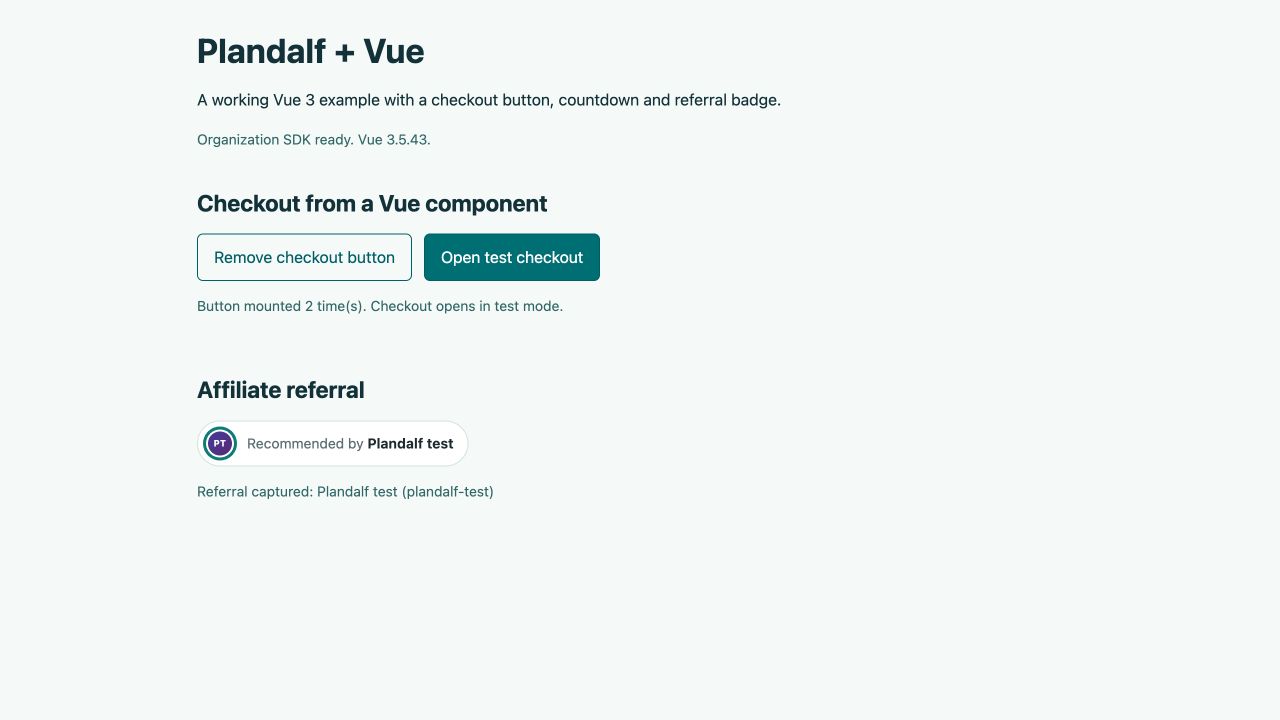 Vue checkout button remounted with count two