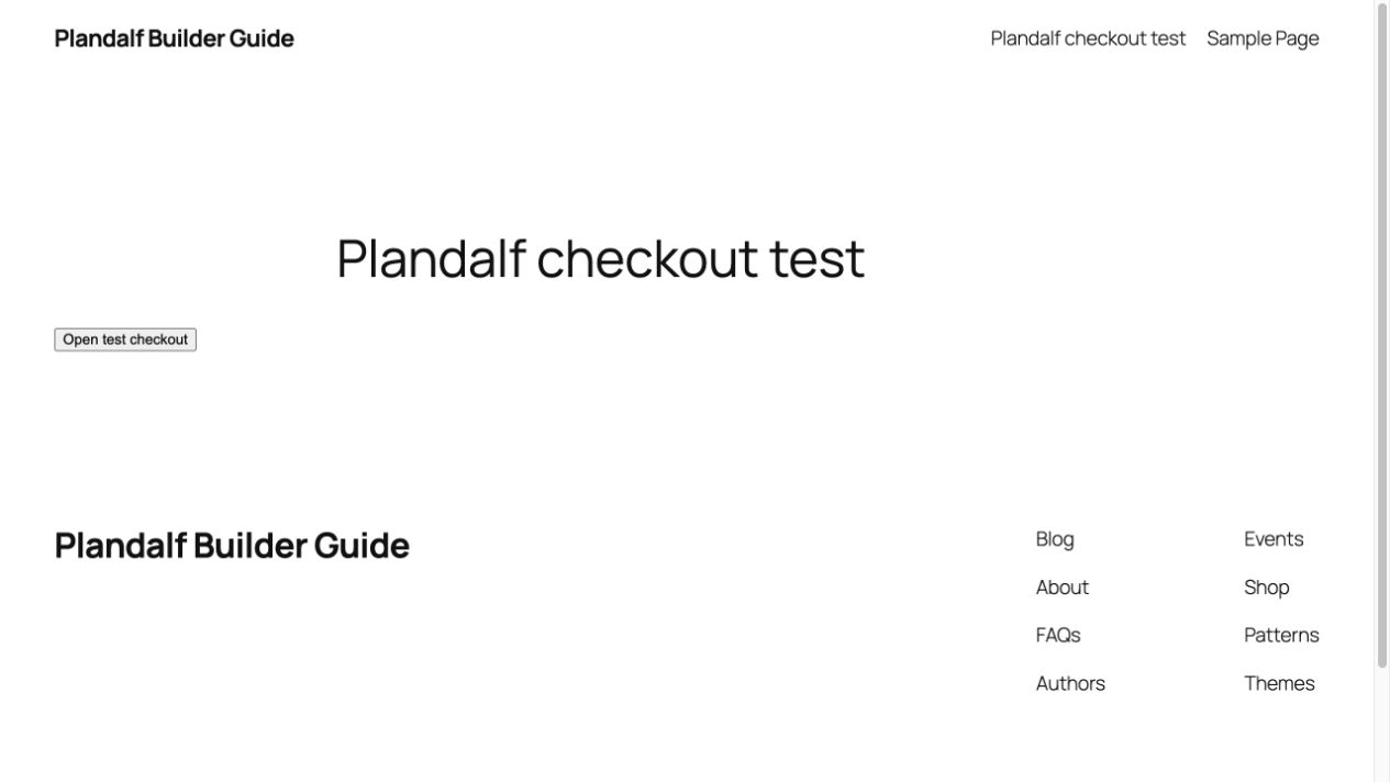Published WordPress checkout page without the admin toolbar