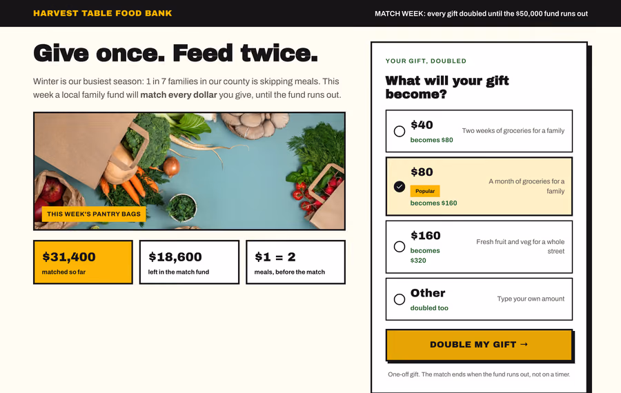 Matched Appeal checkout